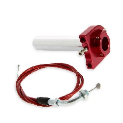 Manopola acceleratore rapida di qualità (rosso) + cavo (rosso), Ricambi Mini moto cross