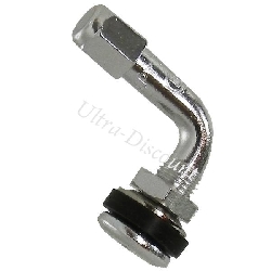Valvola a gomito per pneumatico Tubeless (chrome), Ricambi mini quad