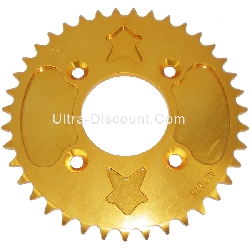 Corona 39 denti per Pit Bike in alluminio (oro, tipo 1, 420)