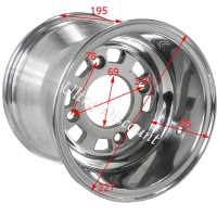 Cerchio posteriore in alluminio per Quad Shineray 250 stxe