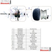 Distanziale mozzo ruota posteriore di TREX 50cc-125cc Bilder 1