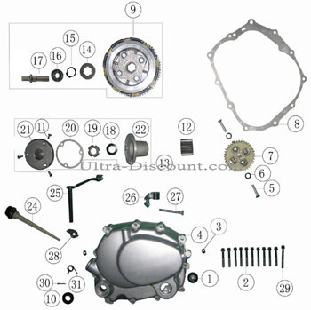 Perno frizione per Quad Shineray 200cc STIIE-B