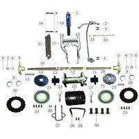 Mozzo ruota posteriore per Quad Shineray 200 cc STIIE - STIIE-B